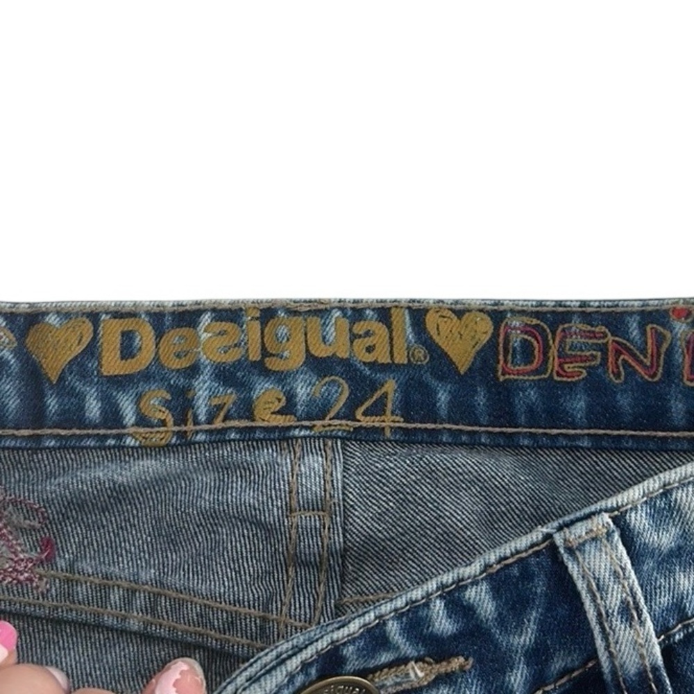 Desigual Multicolor Patchwork Denim Distressed Sk… - image 9